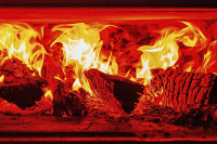 Feuer beim Brotbacken